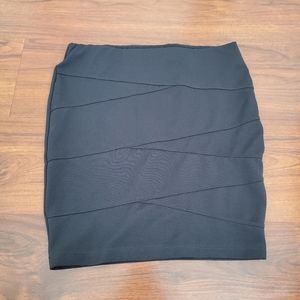 Black mini skirt